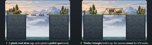 Worked visual example for Caravan Bridge