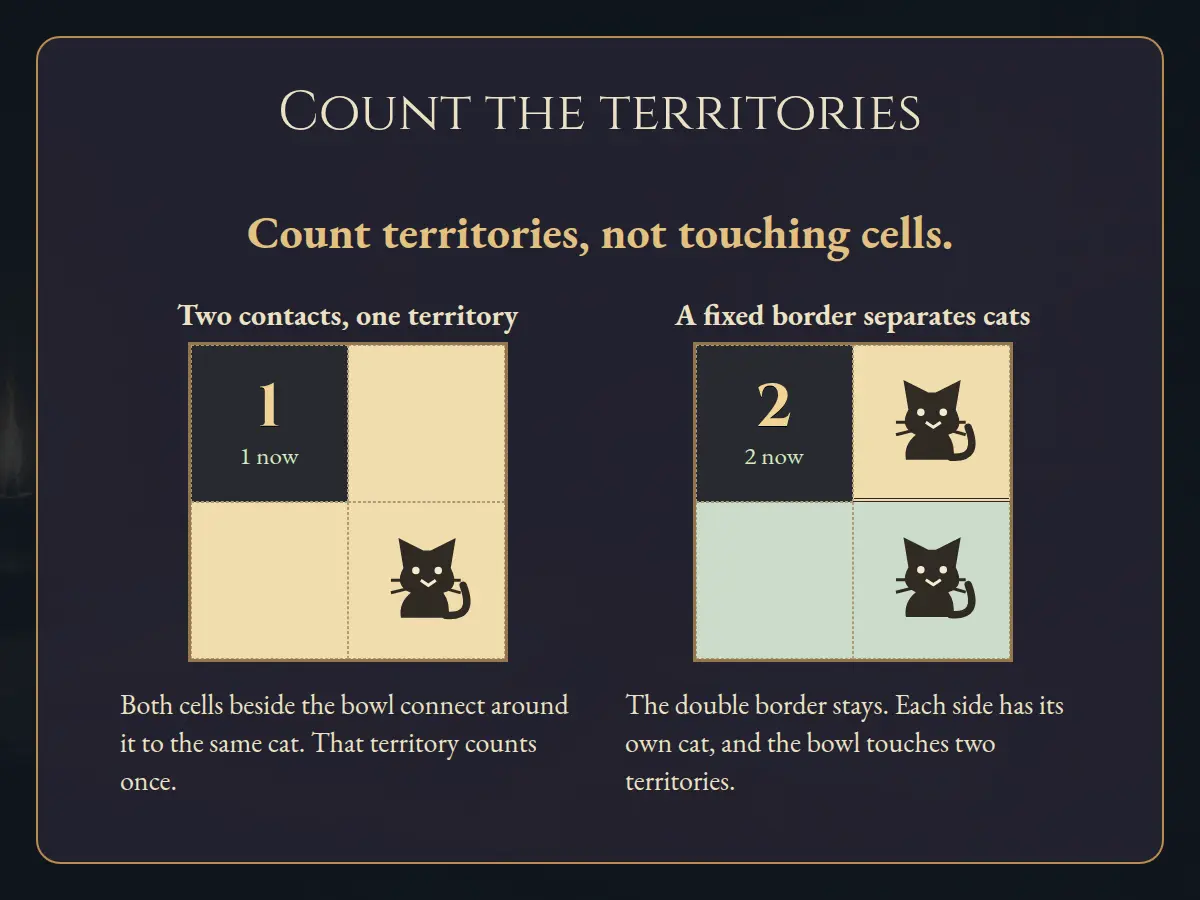 Worked visual example for Cat Feeding