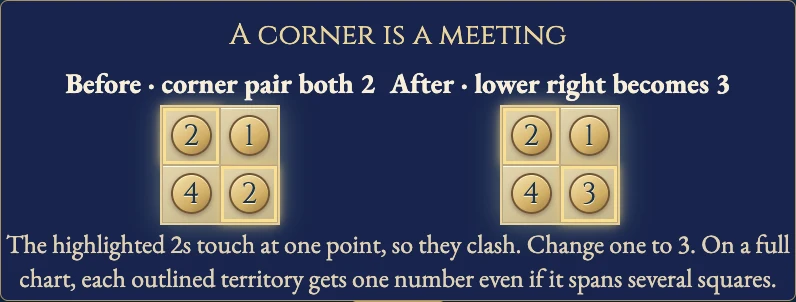 Worked visual example for Different Neighbors