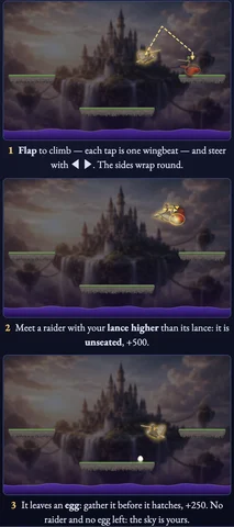 Worked visual example for Eagle Joust