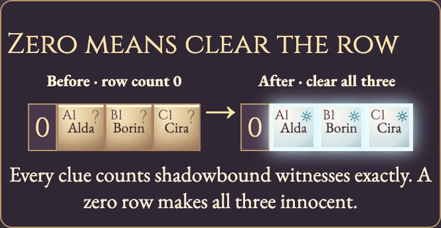 Worked visual example for Suspects