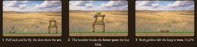 Worked visual example for Trebuchet