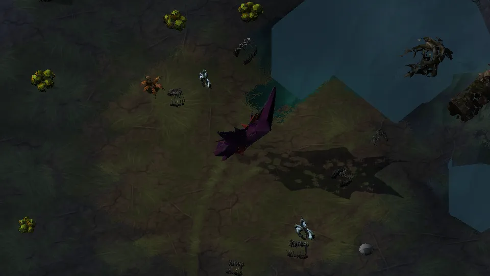 The demons lair model standing on dark fen
