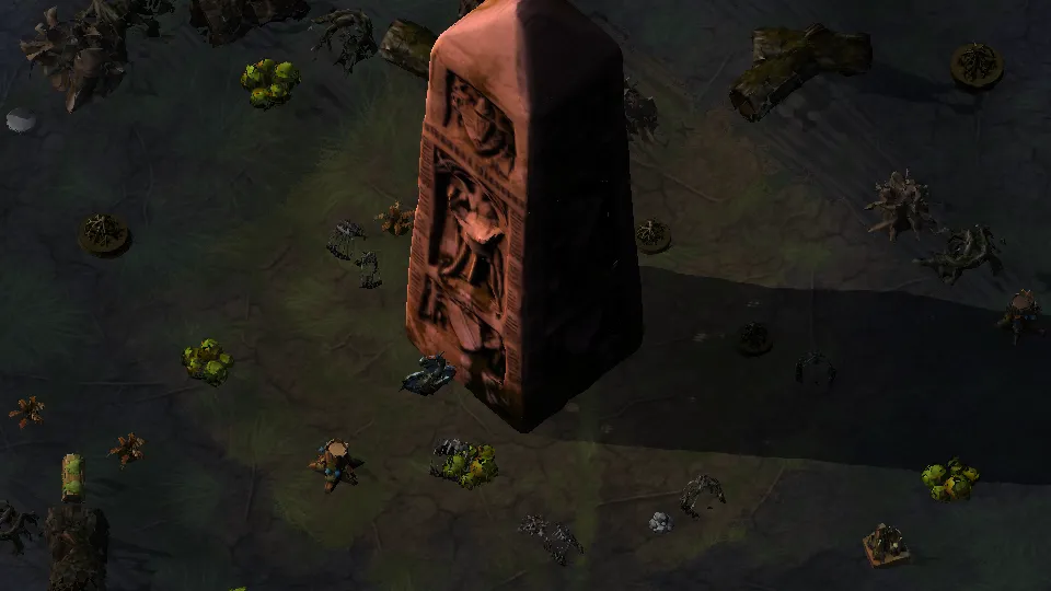 The golems lair model standing on dark fen