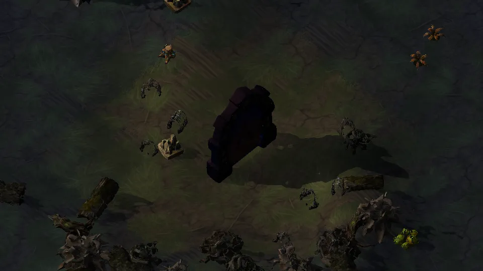 The shadows lair model standing on dark fen