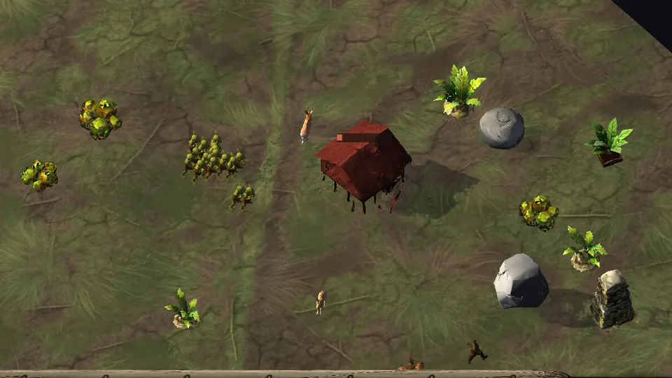 A pack of green raiders crossing the fen toward an outlying stilt hut