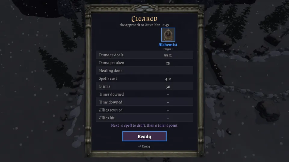 Results screen: Cleared, the approach to Ostvalden · 8:43