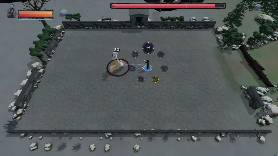 The Occultist fighting The storm-prophet of halvnast alone