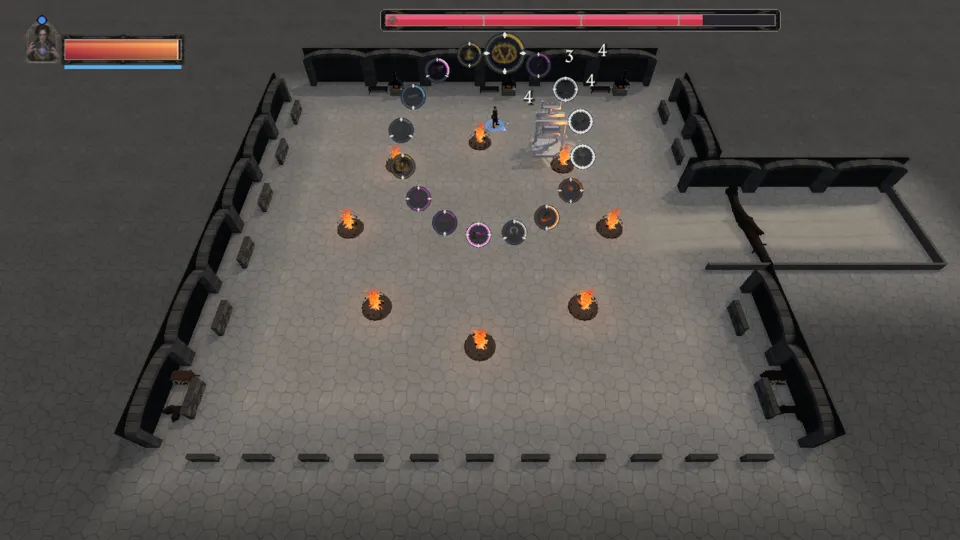 The Arcanist fighting The instrument alone