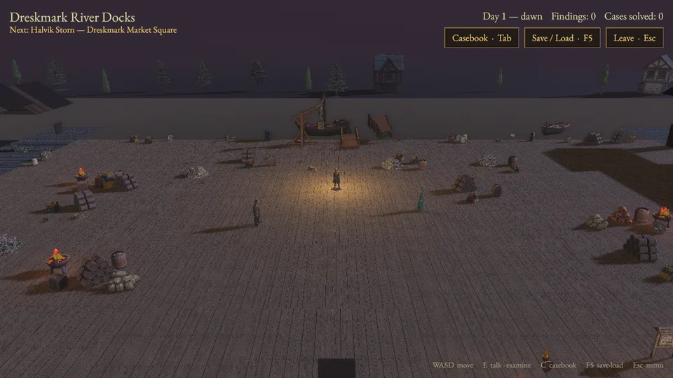 Dreskmark River Docks in the game's 3D view
