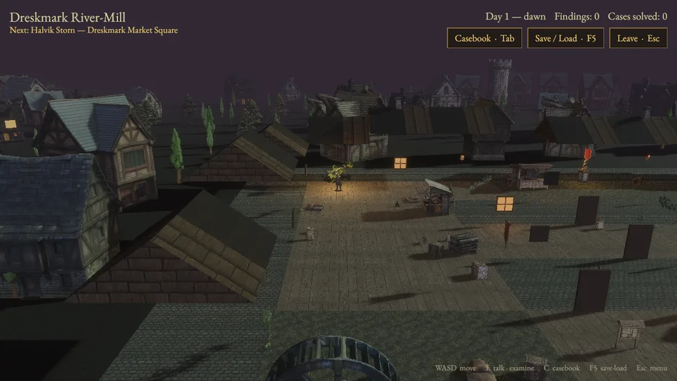 Dreskmark River-Mill in the game's 3D view