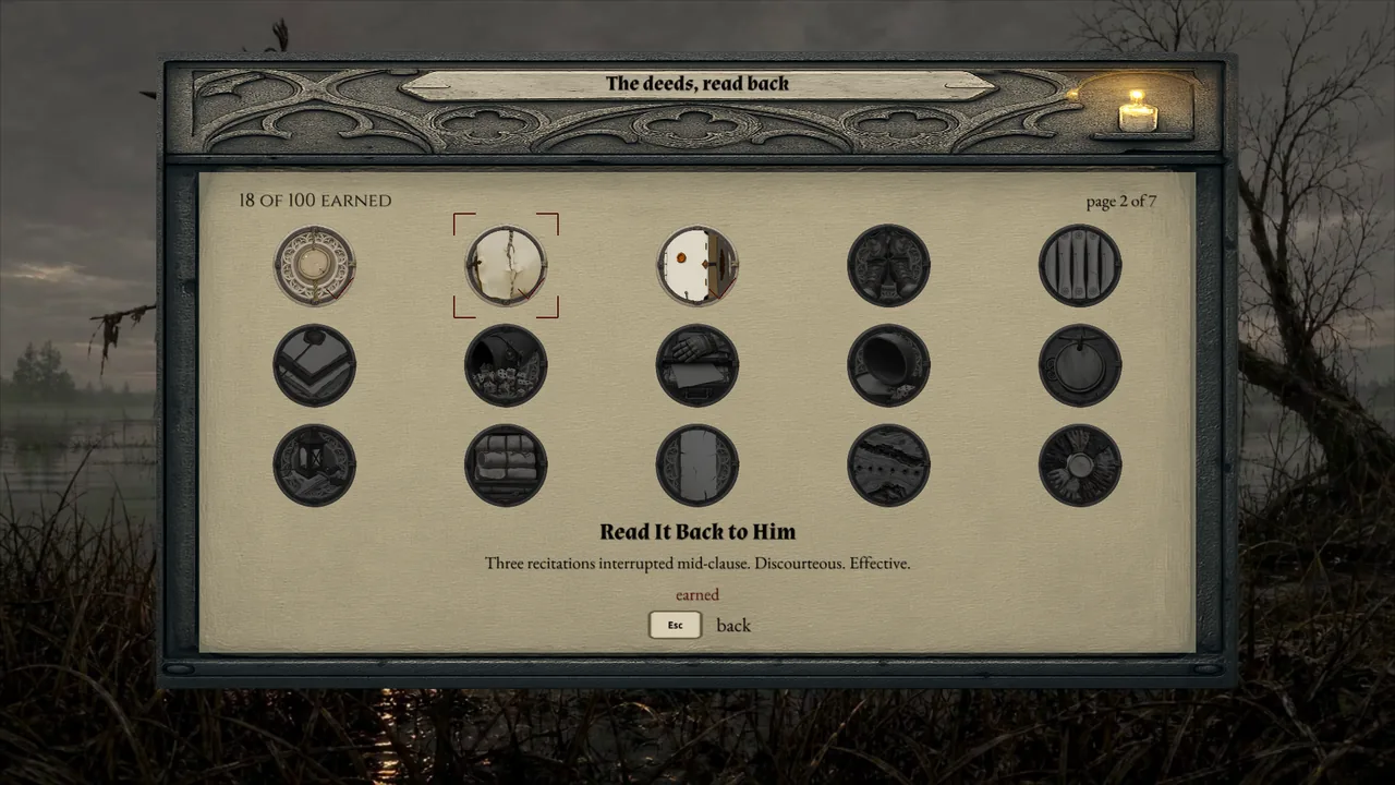 Read It Back to Him shown as earned in the same profile's Achievements page