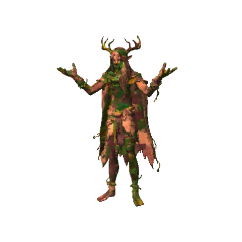 The Druidism enemy model as the game renders it