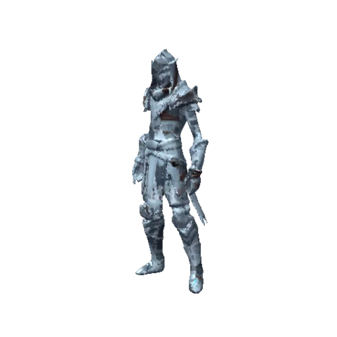 The Cryomancy enemy model as the game renders it