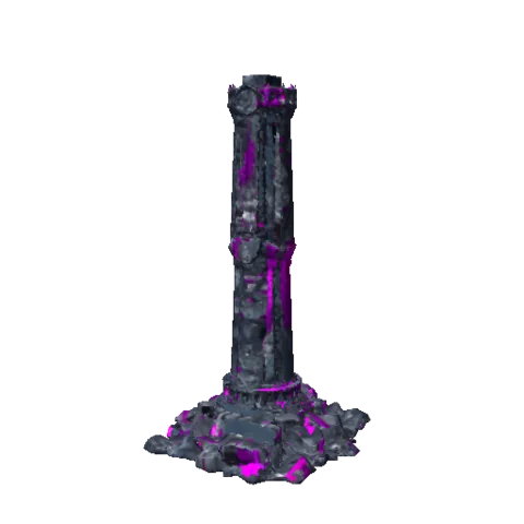 The Disintegration tower model as the game renders it