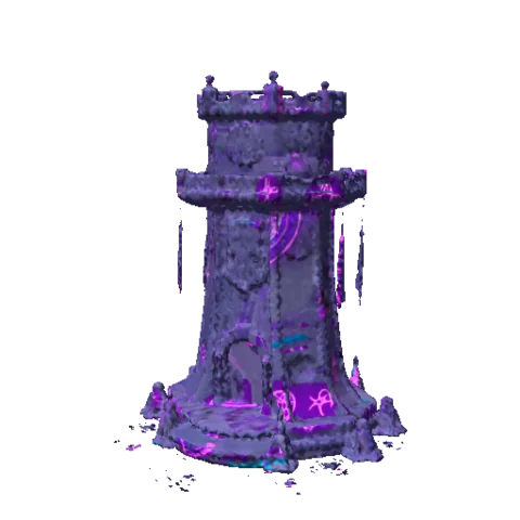 The Spellweave tower model as the game renders it