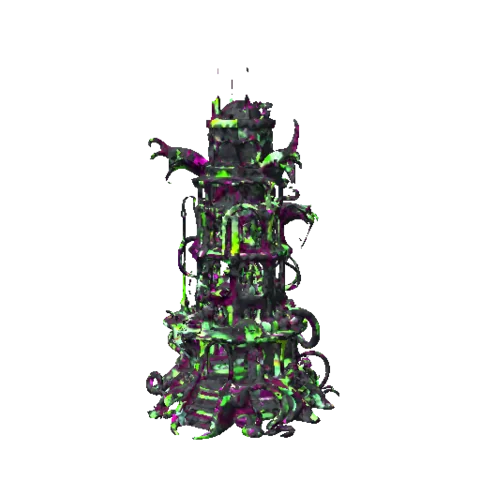 The Chimera tower model as the game renders it