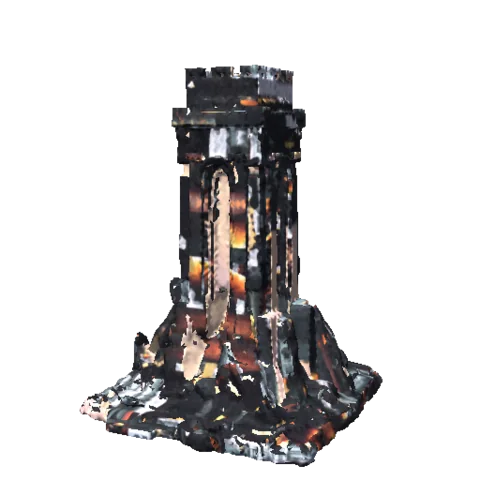 The Quake tower model as the game renders it