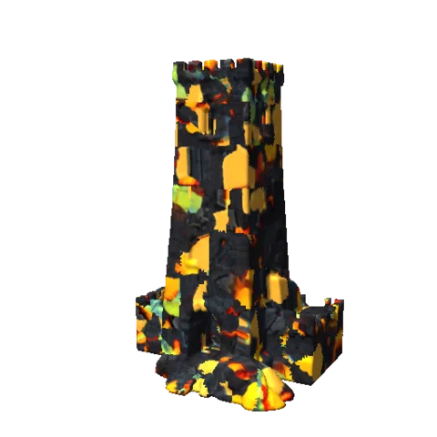 The Conflagration tower model as the game renders it