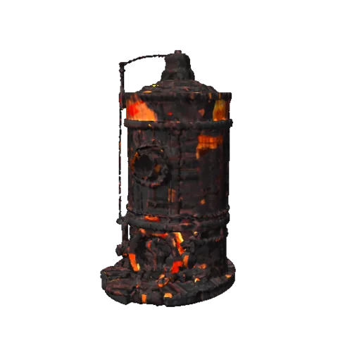 The Pyroclasm tower model as the game renders it