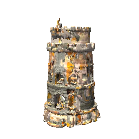 The Emberheart tower model as the game renders it