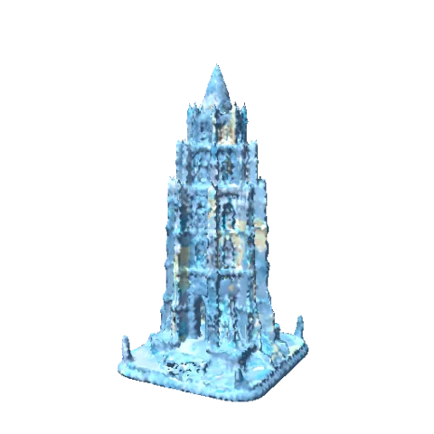 The Permafrost tower model as the game renders it