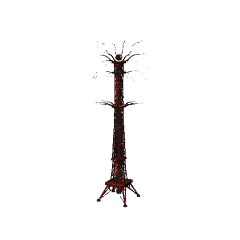 The Storm Chain tower model as the game renders it