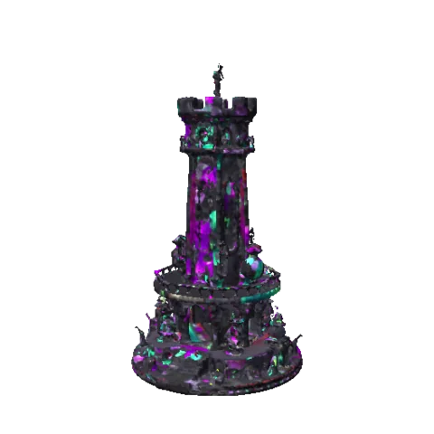 The Toxicant tower model as the game renders it
