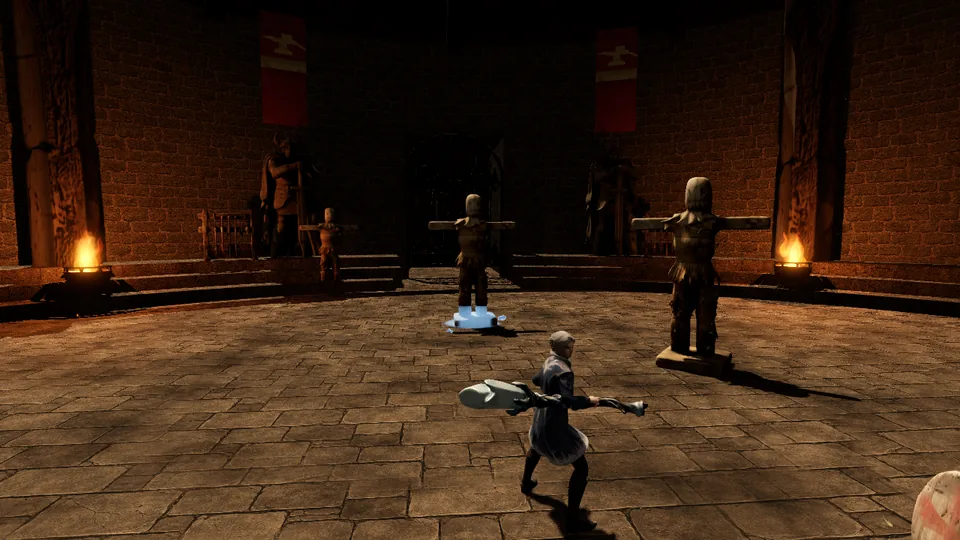 Glacial Shard cast at the training dummies in the Proving Ring