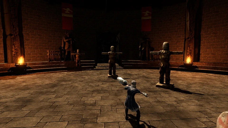 Ice Lance cast at the training dummies in the Proving Ring