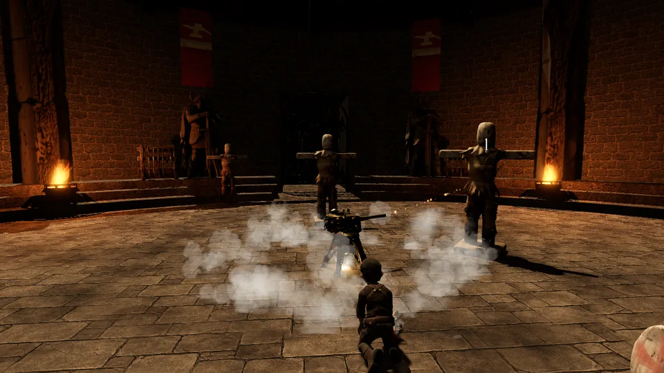 Turret cast at the training dummies in the Proving Ring