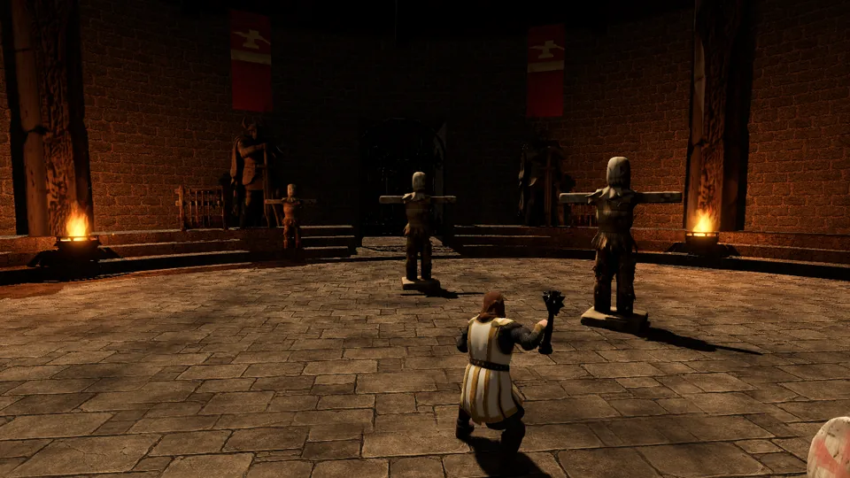 Smite cast at the training dummies in the Proving Ring
