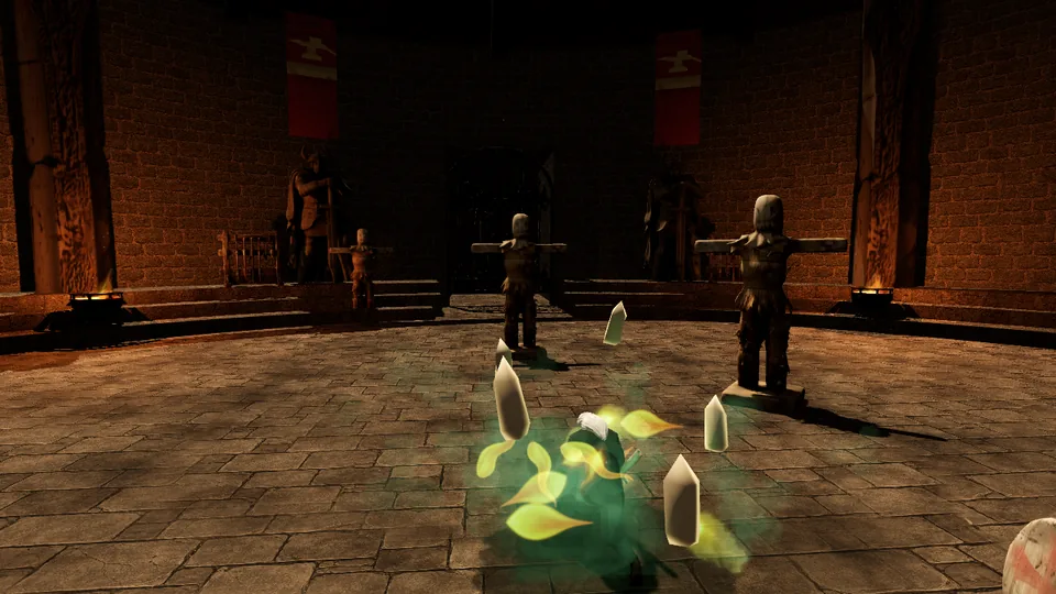 Bone Armor cast at the training dummies in the Proving Ring