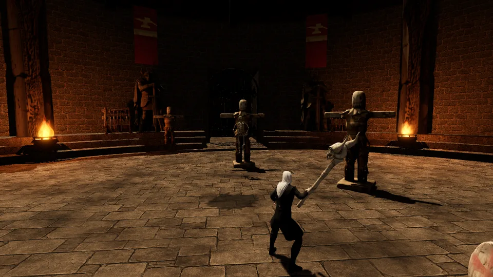 Raise Dead cast at the training dummies in the Proving Ring