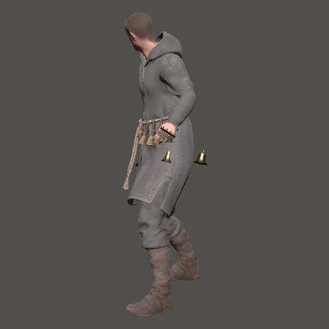 The Bellringer (male) model in the game