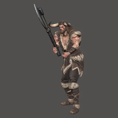 The Berserker (male) model in the game