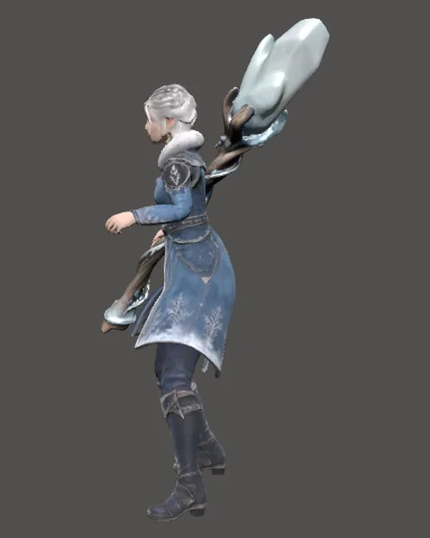 The Cryomancer (female) model in the game