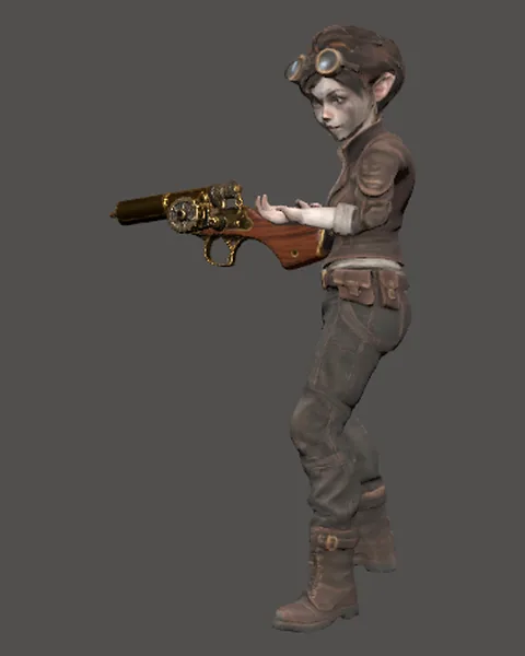 The Engineer (female) model in the game
