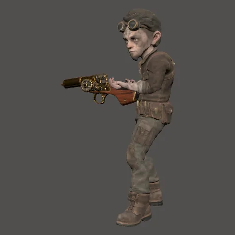 The Engineer (male) model in the game