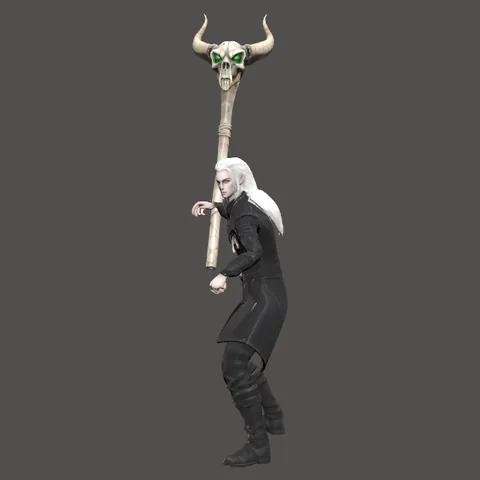 The Necromancer (male) model in the game