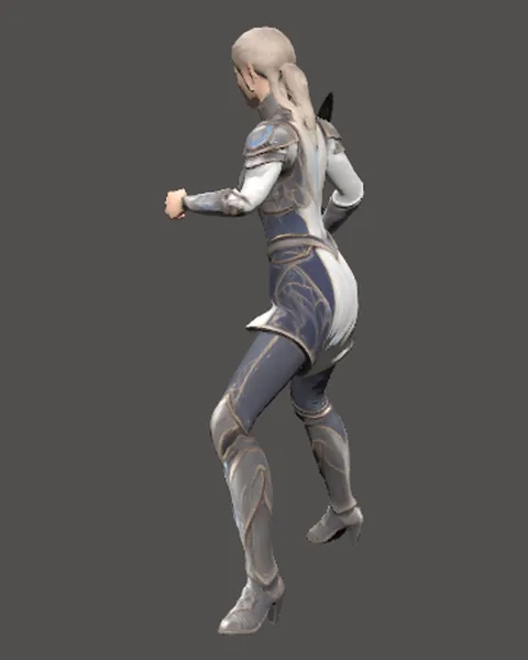 The Spellblade (female) model in the game