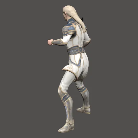 The Spellblade (male) model in the game