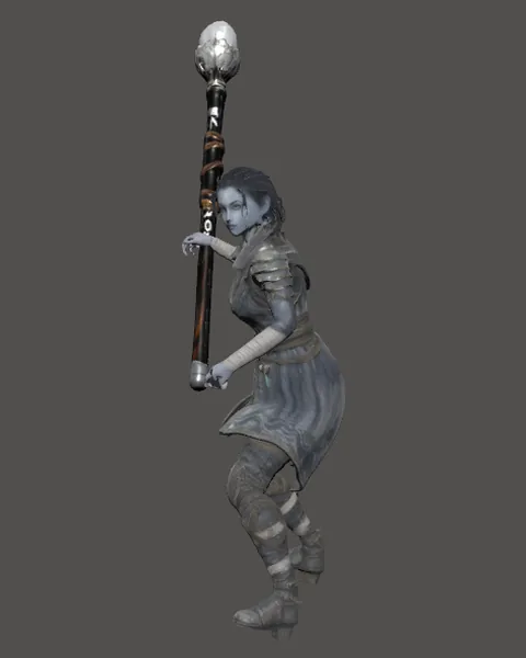 The Stormcaller (female) model in the game