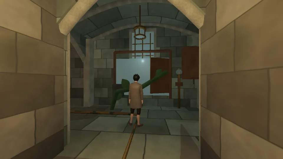 Glazed inspection room from its entrance