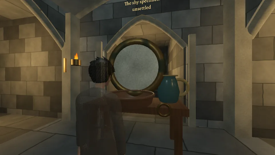 Lens-cleaning room from its entrance