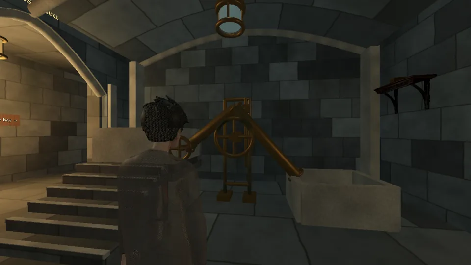 Water-junction room from its entrance