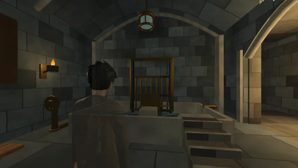 Float test basin from its entrance