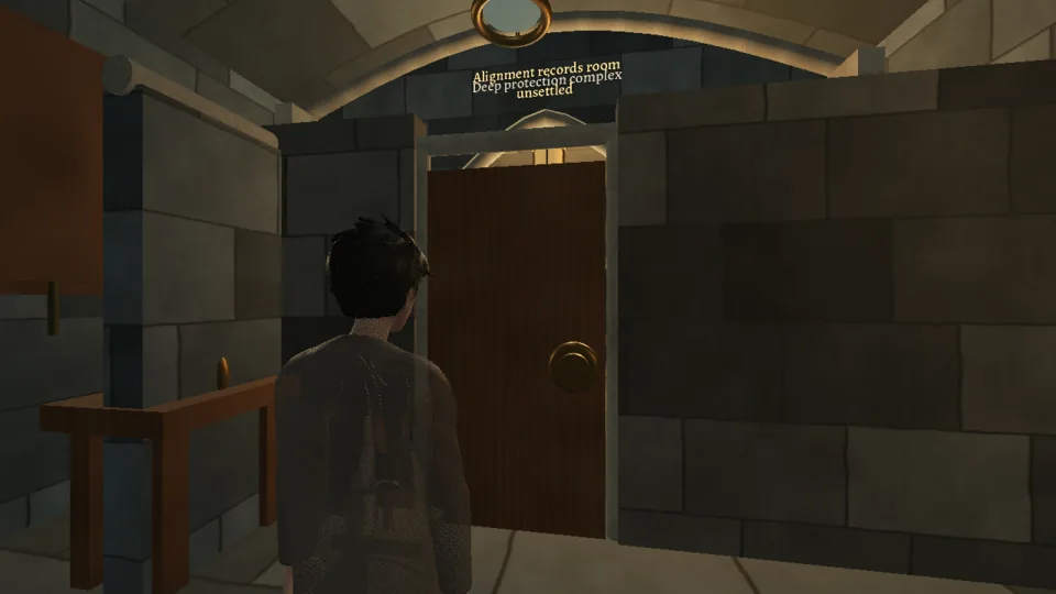 Door service antechamber from its entrance