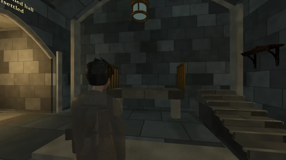 The broken balcony from its entrance