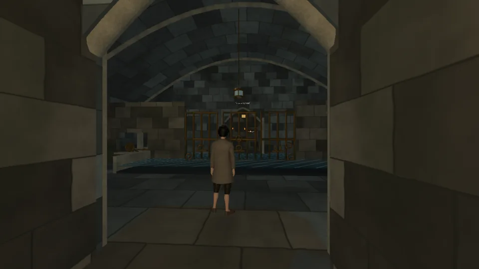 The drowned hall from its entrance